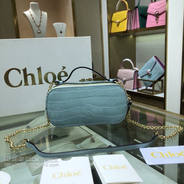 Chloe女包 克洛伊經典C Bag鱷魚壓紋鏈條相機包 Chole手提肩背斜挎包  jjh1231